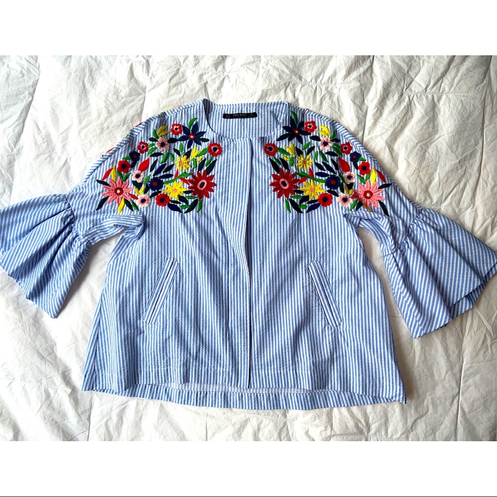 Zara Seersucker Jacket